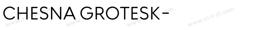 CHESNA GROTESK字体转换